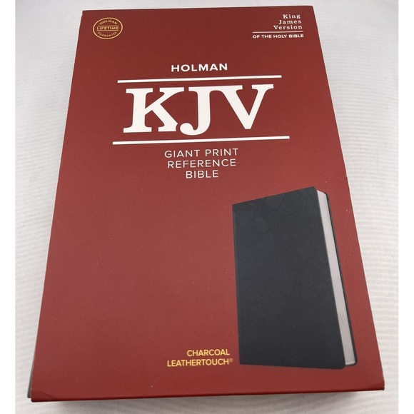 Other - KJV Giant Print Reference Holy Bible Charcoal LeatherTouch Holman
